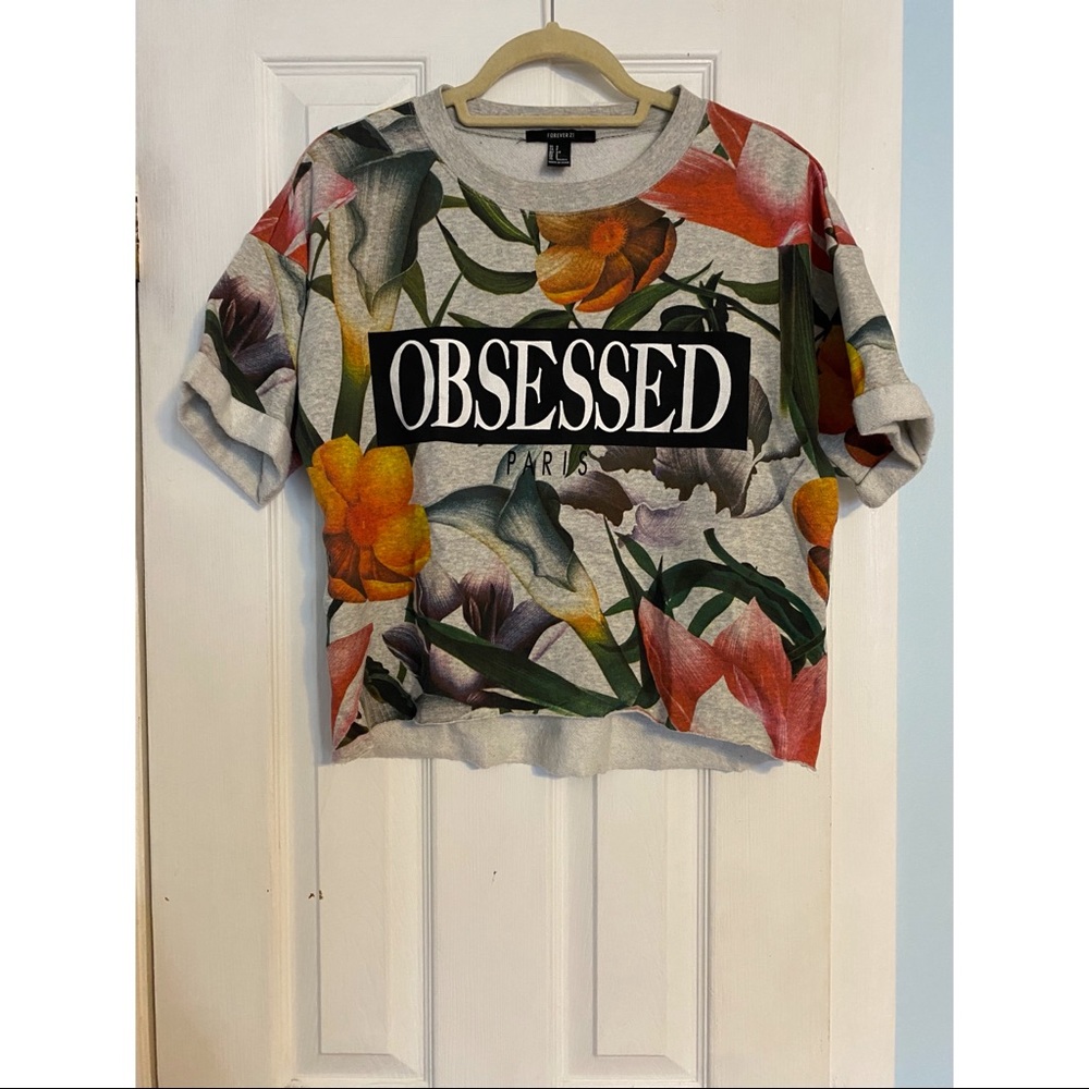 “Obsessed” Cropped Light Sweater | Size S